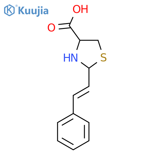 2-[(E)-2-Phenylethenyl]-1,3-thiazolidine-4-carboxylic acid structure