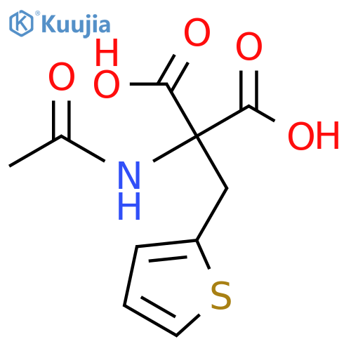 Propanedioic acid, 2-(acetylamino)-2-(2-thienylmethyl)- structure