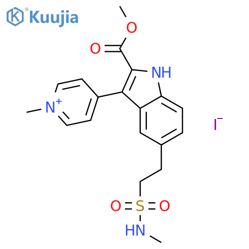 1-Methyl-4-2-(methoxycarbonyl)-5-2-(methylsulfamoyl)ethyl-1H-indol-3-yl)pyridinium Iodide structure