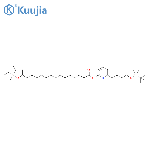 Hexadecanoic acid, 15-[(triethylsilyl)oxy]-,6-[3-[[[(1,1-dimethylethyl)dimethylsilyl]oxy]methyl]-3-butenyl]-2-pyridinylester structure