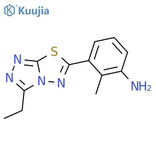 3-(3-Ethyl[1,2,4]triazolo[3,4-b][1,3,4]thiadiazol-6-yl)-2-methylaniline structure