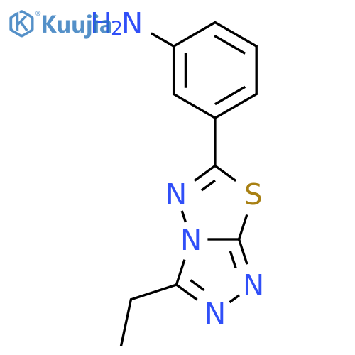 3-(3-Ethyl-[1,2,4]triazolo[3,4-b][1,3,4]-thiadiazol-6-yl)-phenylamine structure