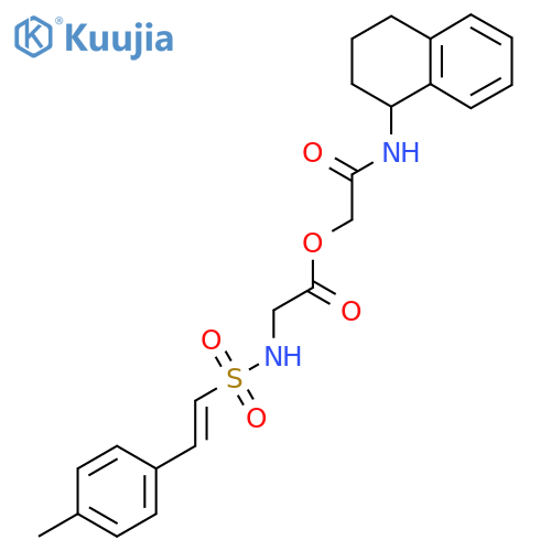 [(1,2,3,4-Tetrahydronaphthalen-1-yl)carbamoyl]methyl 2-[2-(4-methylphenyl)ethenesulfonamido]acetate structure