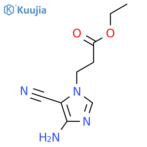 4-amino-5-cyano-1H-Imidazole-1-propanoic acid ethyl ester structure