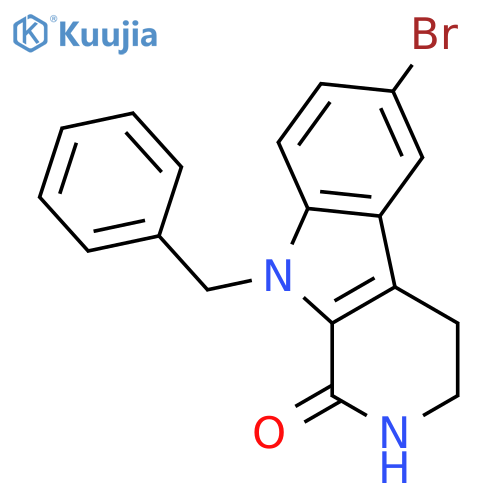 1H-Pyrido[3,4-b]indol-1-one,6-bromo-2,3,4,9-tetrahydro-9-(phenylmethyl)- structure