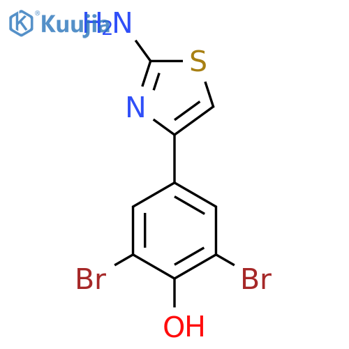 4-(2-Amino-1,3-thiazol-4-yl)-2,6-dibromophenol structure