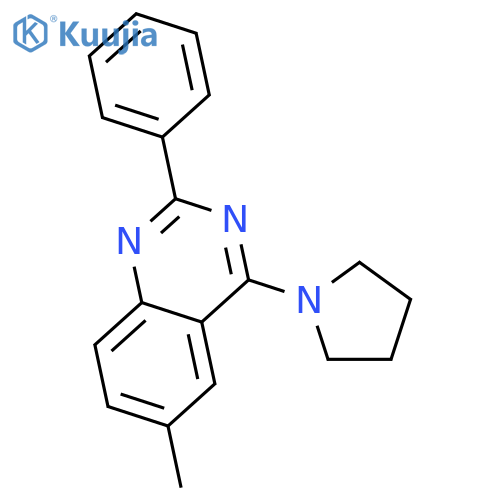 Quinazoline, 6-methyl-2-phenyl-4-(1-pyrrolidinyl)- structure