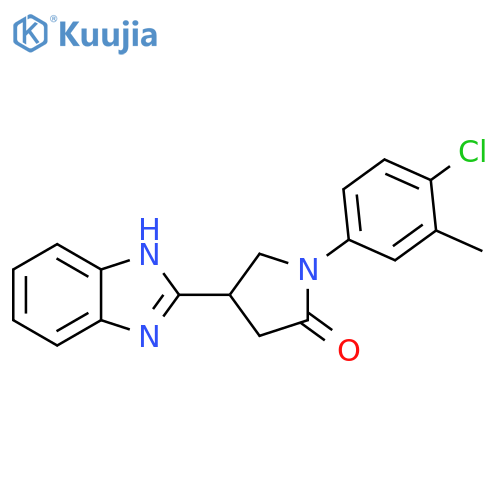 4-(1H-1,3-benzodiazol-2-yl)-1-(4-chloro-3-methylphenyl)pyrrolidin-2-one structure
