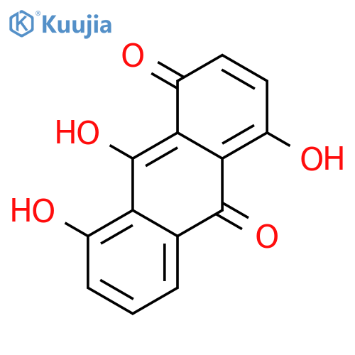 1,10-Anthracenedione, 4,8,9-trihydroxy- structure