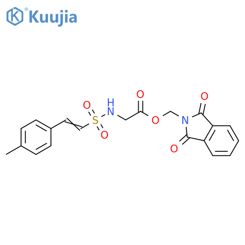 (1,3-dioxo-2,3-dihydro-1H-isoindol-2-yl)methyl 2-2-(4-methylphenyl)ethenesulfonamidoacetate structure