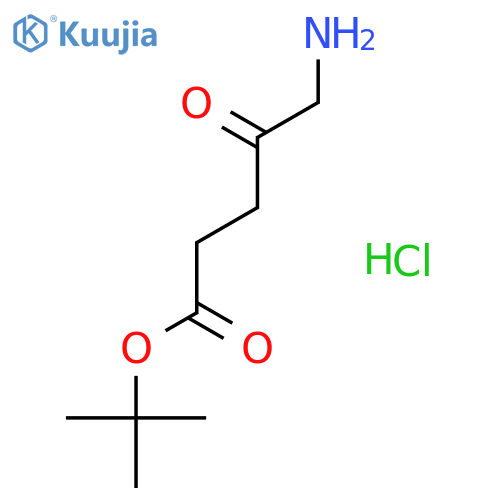 Pentanoic acid, 5-amino-4-oxo-, 1,1-dimethylethyl ester, hydrochloride structure