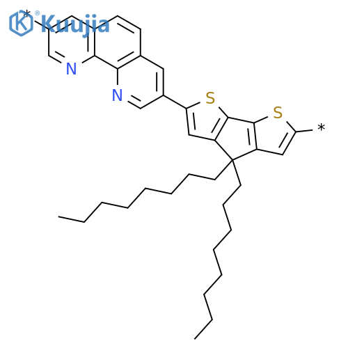 POLY[1,10-PHENANTHROLINE-3,8-DIYL(4,4-DIOCTYL-4H-CYCLOPENTA[2,1-B:3,4-B']DITHIOPHENE-2,6-DIYL)] structure