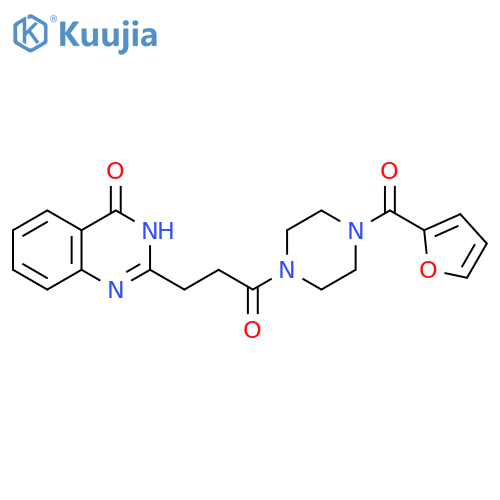 2-{3-4-(furan-2-carbonyl)piperazin-1-yl-3-oxopropyl}-3,4-dihydroquinazolin-4-one structure