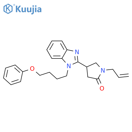 4-1-(4-phenoxybutyl)-1H-1,3-benzodiazol-2-yl-1-(prop-2-en-1-yl)pyrrolidin-2-one structure