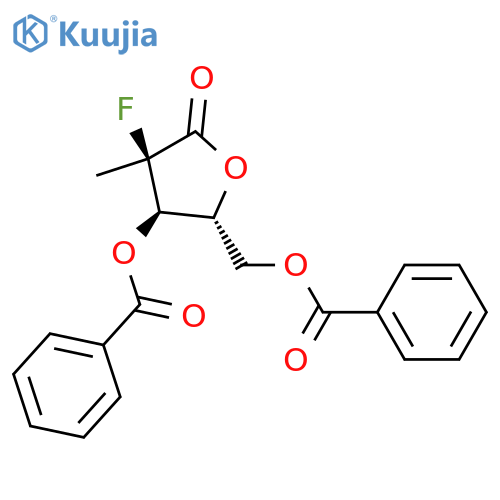 (2R,3R,4R)-2-[(benzoyloxy)methyl]-4-fluoro-4-methyl-5-oxooxolan-3-yl benzoate structure