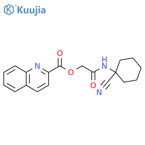 [(1-Cyanocyclohexyl)carbamoyl]methyl quinoline-2-carboxylate structure