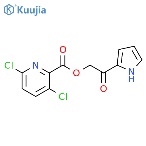 2-oxo-2-(1H-pyrrol-2-yl)ethyl 3,6-dichloropyridine-2-carboxylate structure
