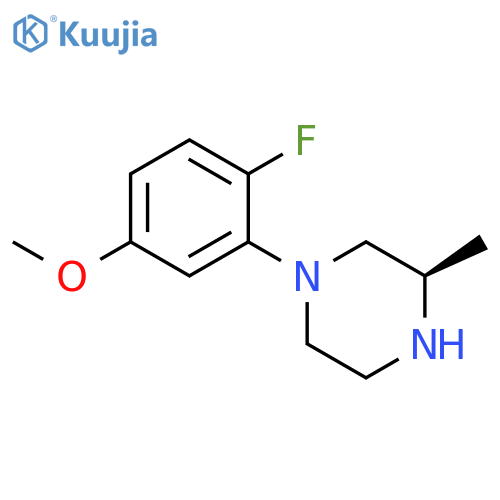 Piperazine, 1-(2-fluoro-5-methoxyphenyl)-3-methyl-, (3R)- structure