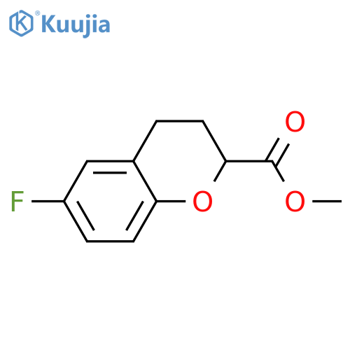 rac-6-Fluoro-3,4-dihydro-2H-1-benzopyran-2-carboxylic Acid Methyl Ester structure
