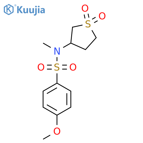 N-(1,1-dioxo-1lambda6-thiolan-3-yl)-4-methoxy-N-methylbenzene-1-sulfonamide structure