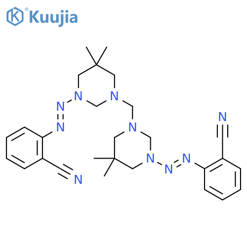 Benzonitrile,2,2'-[methylenebis[(dihydro-5,5-dimethyl-3,1(2H,4H)-pyrimidinediyl)azo]]bis- structure