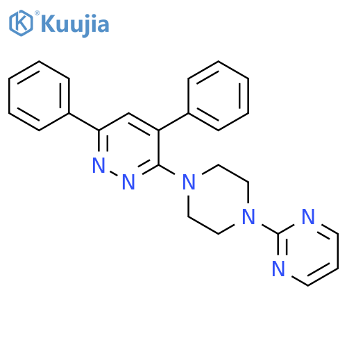 Pyridazine, 4,6-diphenyl-3-[4-(2-pyrimidinyl)-1-piperazinyl]- structure