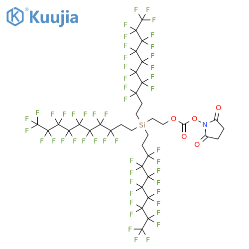 2,5-Pyrrolidinedione,1-[[[2-[tris(3,3,4,4,5,5,6,6,7,7,8,8,9,9,10,10,10-heptadecafluorodecyl)silyl]ethoxy]carbonyl]oxy]- structure