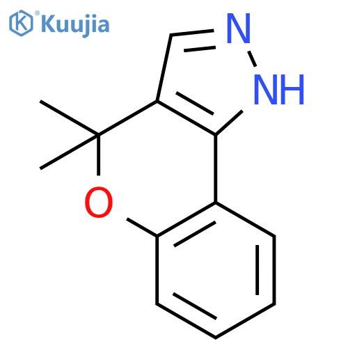 [1]Benzopyrano[4,3-c]pyrazole, 1,4-dihydro-4,4-dimethyl- structure