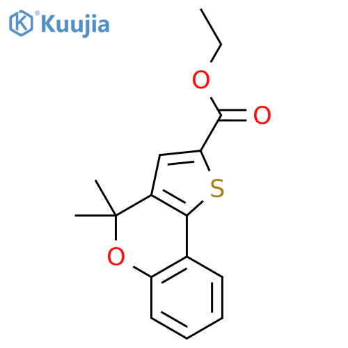 4H-Thieno[3,2-c][1]benzopyran-2-carboxylic acid, 4,4-dimethyl-, ethylester structure