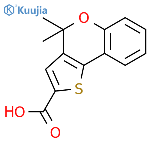 4H-Thieno[3,2-c][1]benzopyran-2-carboxylic acid, 4,4-dimethyl- structure