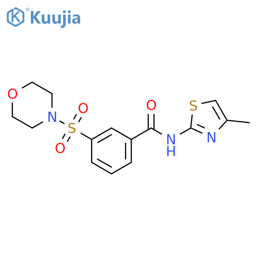 N-(4-methyl-1,3-thiazol-2-yl)-3-(morpholine-4-sulfonyl)benzamide structure