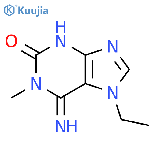 7-ethyl-1,3,6,7-tetrahydro-6-imino-1-methyl-2H-Purin-2-one structure