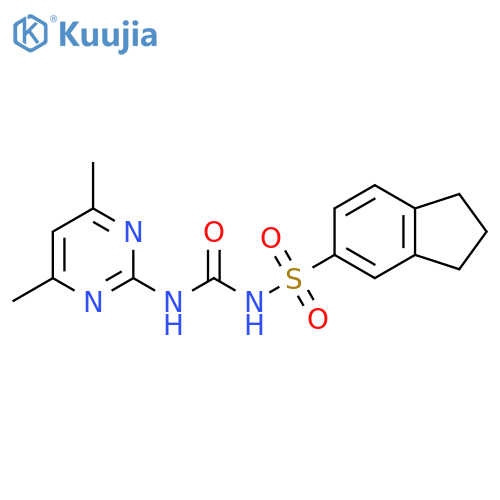 1H-Indene-5-sulfonamide,N-[[(4,6-dimethyl-2-pyrimidinyl)amino]carbonyl]-2,3-dihydro- structure