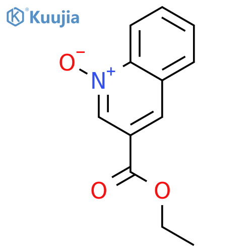 3-Quinolinecarboxylic acid, ethyl ester, 1-oxide structure