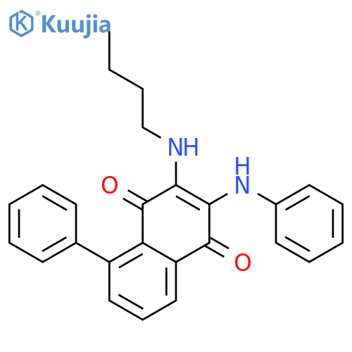 1,4-Naphthalenedione, 3-(butylamino)-5-phenyl-2-(phenylamino)- structure