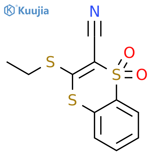 1,4-BENZODITHIIN-2-CARBONITRILE, 3-(ETHYLTHIO)-, 1,1-DIOXIDE structure