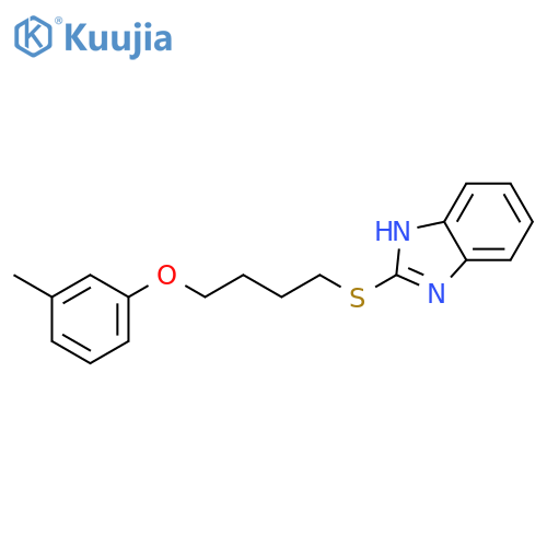 2-{4-(3-methylphenoxy)butylsulfanyl}-1H-1,3-benzodiazole structure