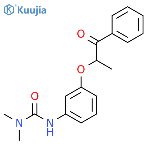 Urea, N,N-dimethyl-N'-[3-(1-methyl-2-oxo-2-phenylethoxy)phenyl]- structure