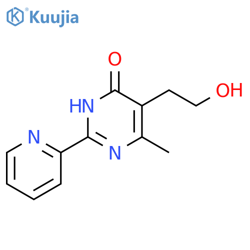 5-(2-hydroxyethyl)-6-methyl-2-(pyridin-2-yl)pyrimidin-4-ol structure