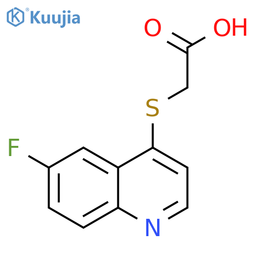 Acetic acid, 2-[(6-fluoro-4-quinolinyl)thio]- structure