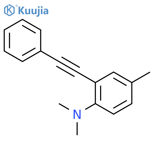 Benzenamine, N,N,4-trimethyl-2-(phenylethynyl)- structure
