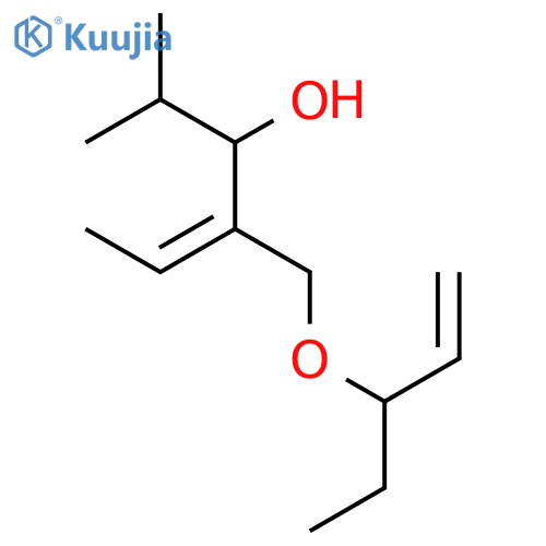 4-Hexen-3-ol, 4-[[(1-ethyl-2-propenyl)oxy]methyl]-2-methyl-, (4E)- structure
