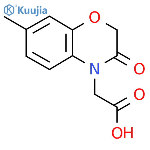 (7-Methyl-3-oxo-2,3-dihydro-4H-1,4-benzoxazin-4-yl)acetic acid structure