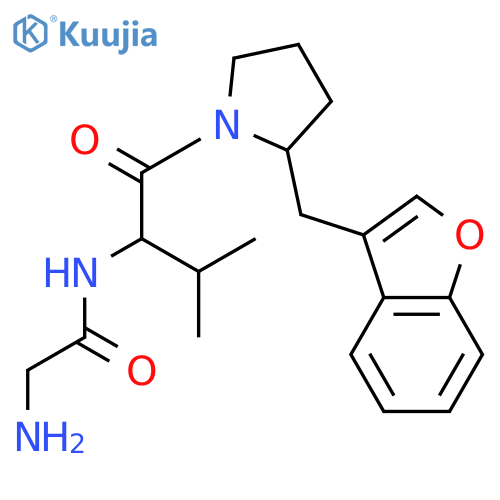 Pyrrolidine, 2-(3-benzofuranylmethyl)-1-(glycyl-L-valyl)-, (2S)- structure