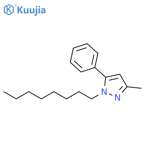 1H-Pyrazole, 3-methyl-1-octyl-5-phenyl- structure