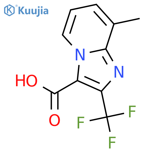 8-methyl-2-(trifluoromethyl)imidazo1,2-apyridine-3-carboxylic acid structure