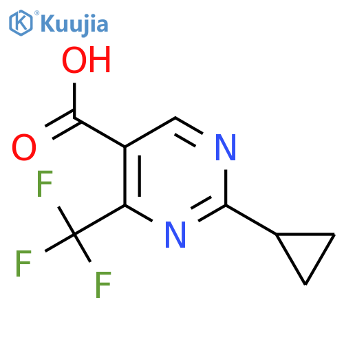 2-Cyclopropyl-4-(trifluoromethyl)pyrimidine-5-carboxylic acid structure