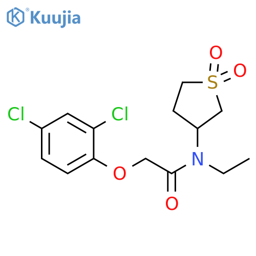 2-(2,4-dichlorophenoxy)-N-(1,1-dioxo-1lambda6-thiolan-3-yl)-N-ethylacetamide structure