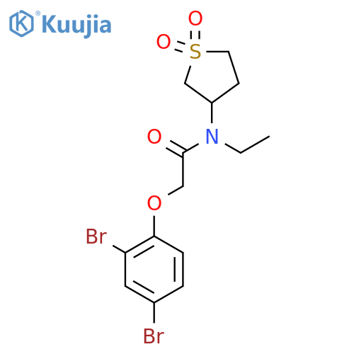 2-(2,4-dibromophenoxy)-N-(1,1-dioxo-1lambda6-thiolan-3-yl)-N-ethylacetamide structure