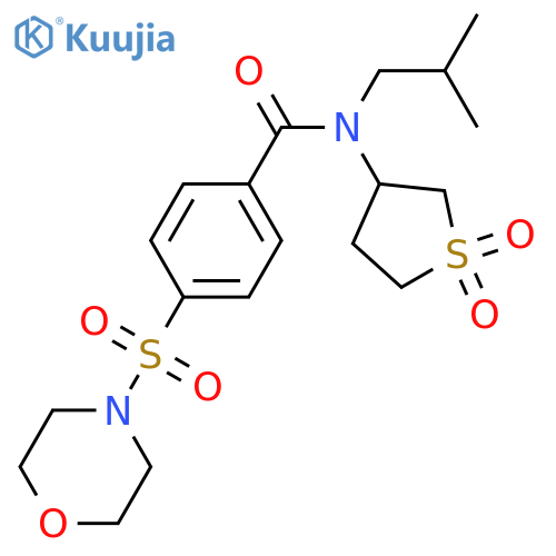 N-(1,1-dioxo-1lambda6-thiolan-3-yl)-N-(2-methylpropyl)-4-(morpholine-4-sulfonyl)benzamide structure